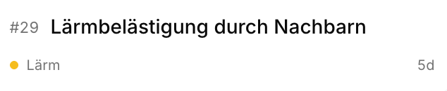 Fall #29 — Lärmbelästigung durch Nachbarn