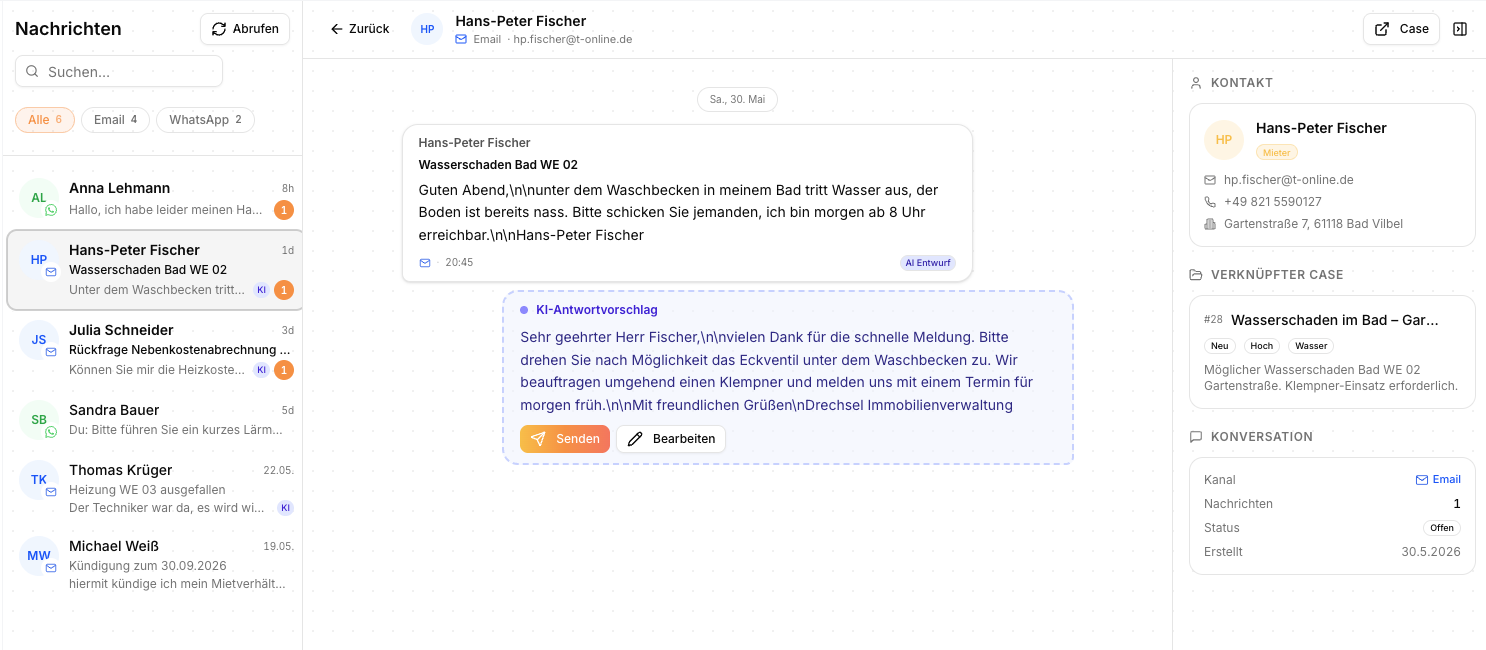 Schriftverkehr & Mieteranfragen